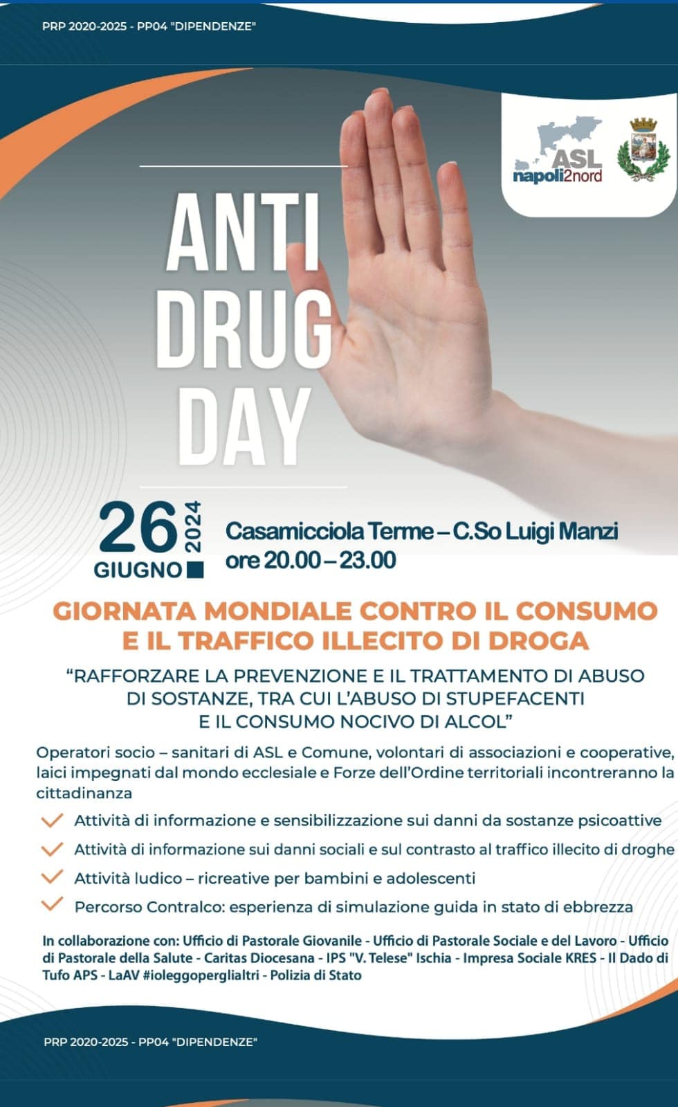 Giornata mondiale contro il consumo ed il traffico illecito di droga