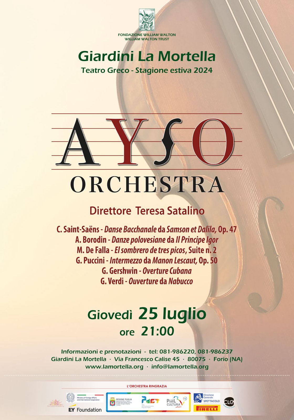 Teatro Greco, stagione estiva: AYSO Orchestra (Puglia)