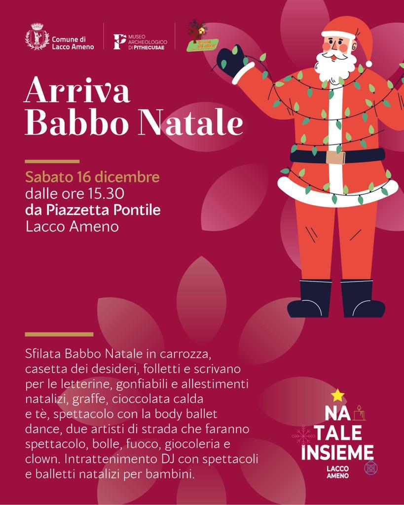 NATALE INSIEME A LACCO AMENO: arriva Babbo Natale